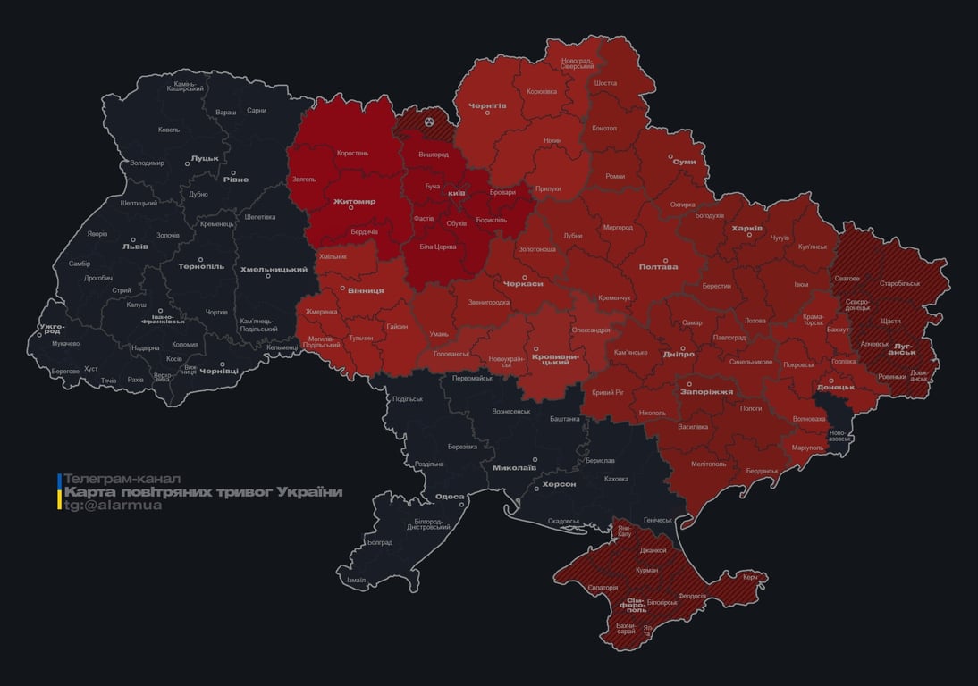 Воздушная тревога ночью 16 июля 2026 года