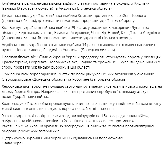 Ситуация на фронте