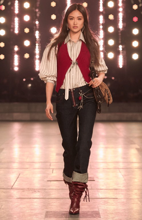 Стильний образ з джинсами в дусі зірок