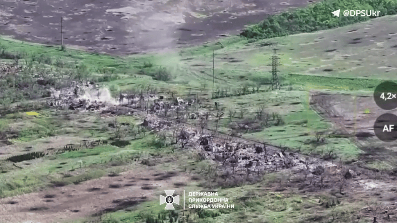 Украинские пограничники показали кадры мощной работы по местам расположения окупантов