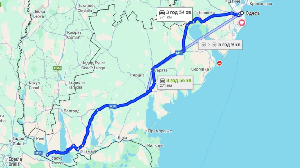 Затори на трасі Одеса-Рені