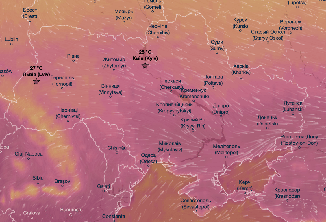 карта погоды