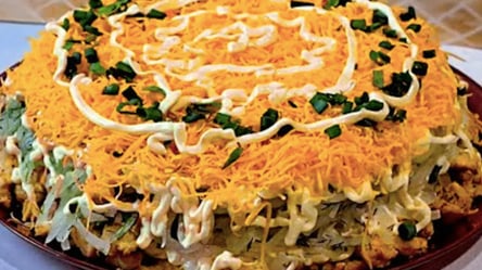 Новогодний салат из 3-х ингредиентов — рецепт из маминой тетради - 285x160