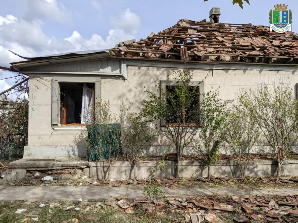 Пошкоджений житловий будинок у Вилковому