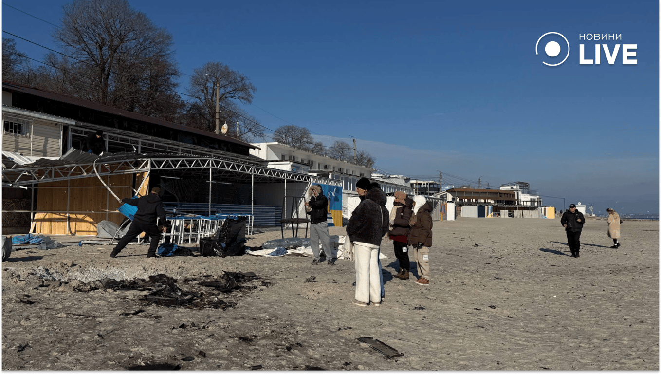 Пляж Ланжерон після атаки