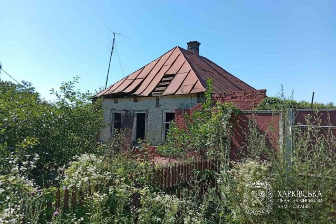 Пошкоджений будинок на Харківщині
