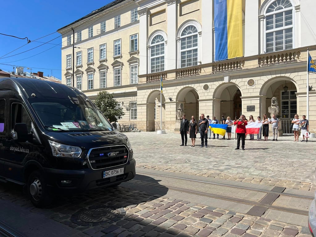 Прощание с иностранцем, воевавшим за Украину. Фото: ЛГС