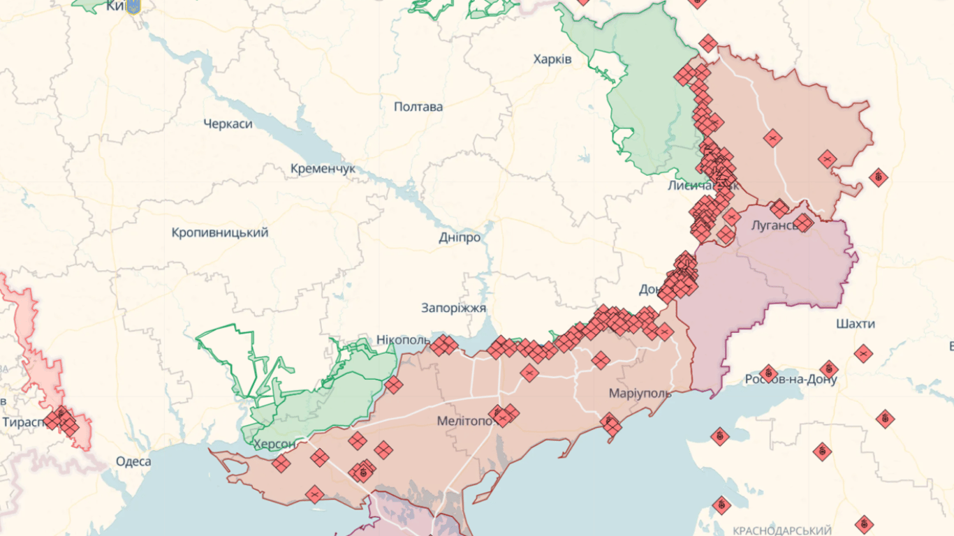 Онлайн карты боевых действий в Украине на 19 июня: DeepState, Liveuamap, ISW