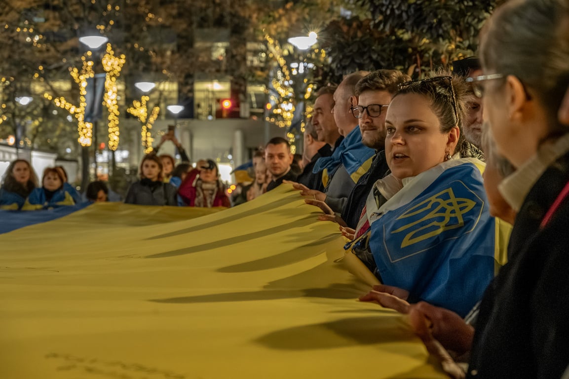 Розгортання прапору України в Філадельфії