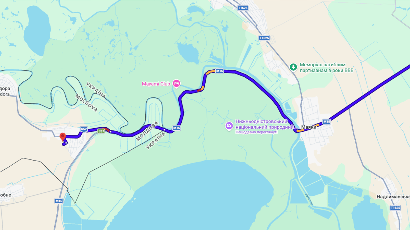 Затори на трасі Одеса-Рені