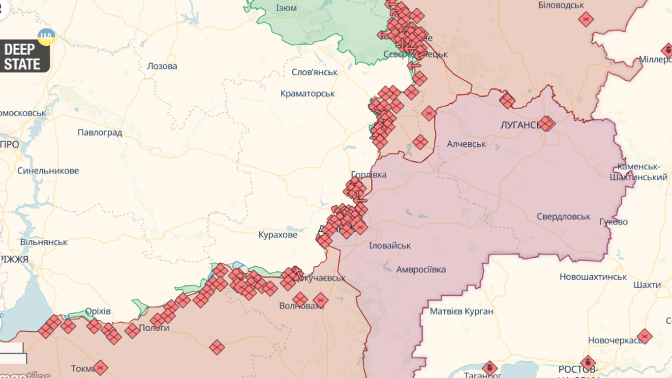 Онлайн-карты войны: главные события на передовой за 13 июня