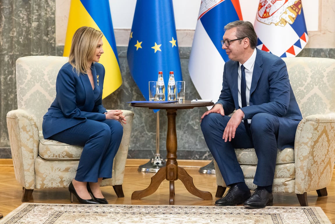 Первая леди Украины Елена Зеленская и Президент Сербии Александр Вучич. Фото: instagram.com/olenazelenska_official