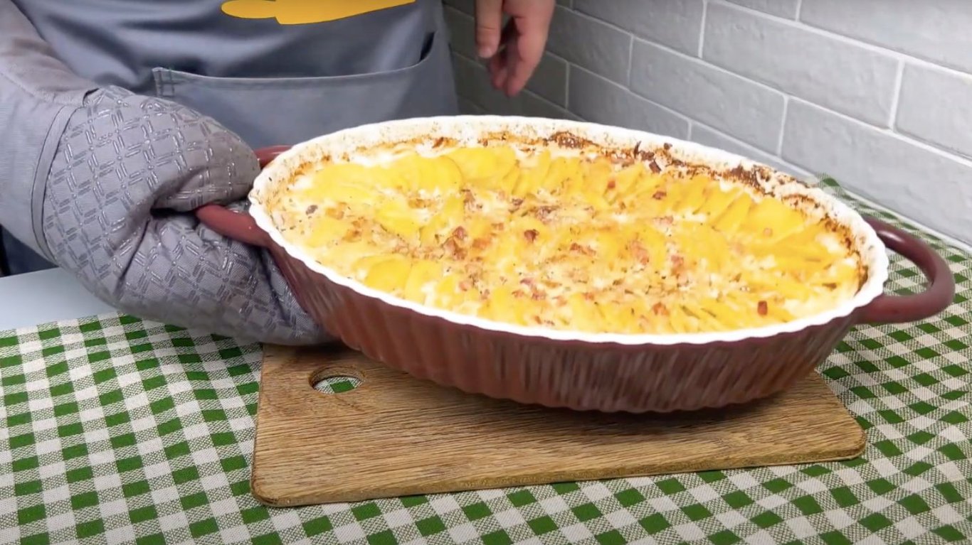 смачний картопляний гратен, простий рецепт