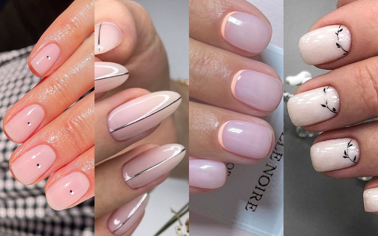 Мінімалістичний манікюр на довгі та короткі нігті