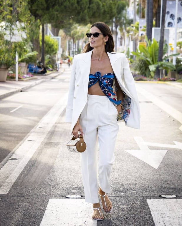 A headscarf can be an accent rather than a complement to the look