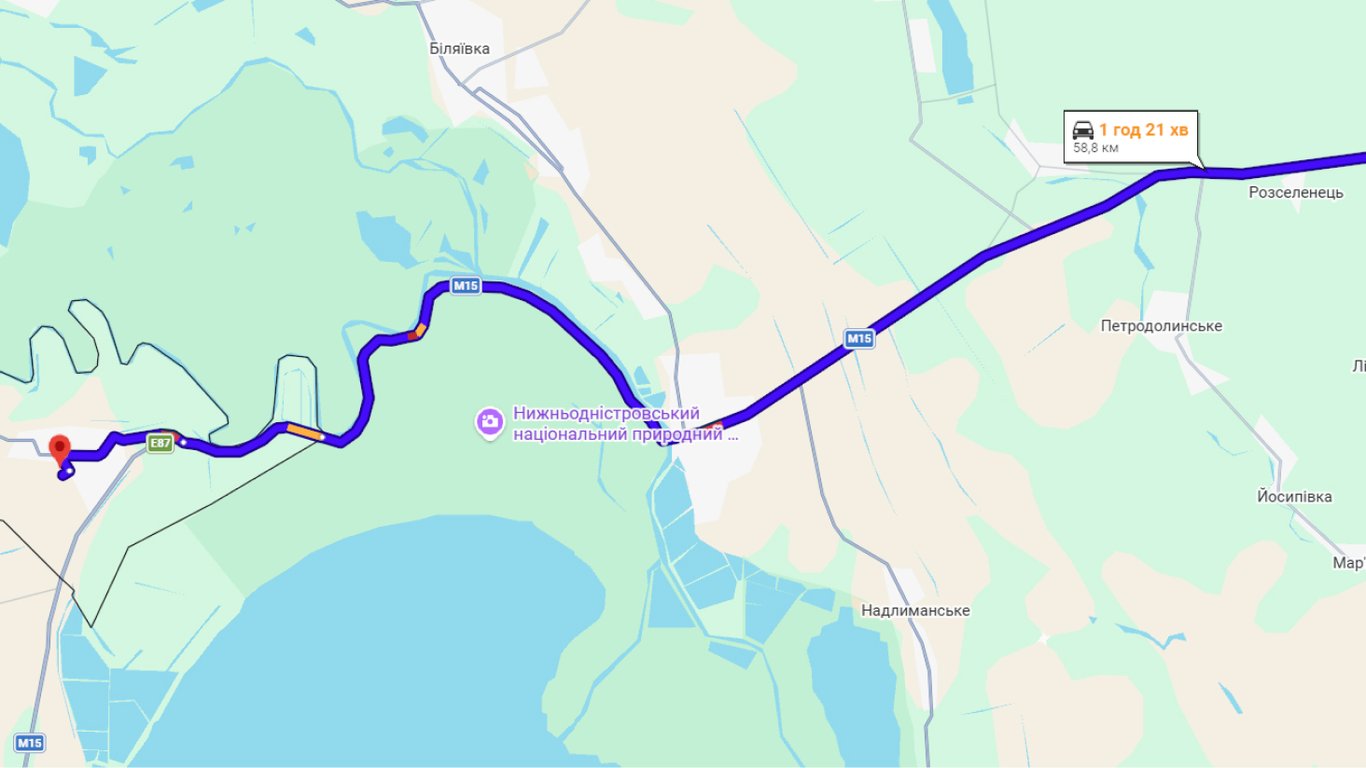 Затори на трасі Одеса-Рені