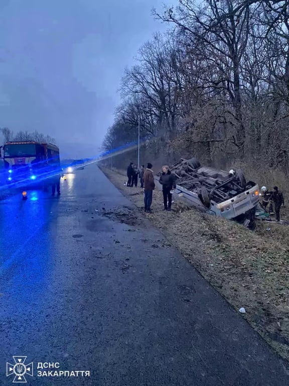 ДТП на Закарпатті — рейсовий автобус з'їхав у кювет, є потерпілі - фото 1