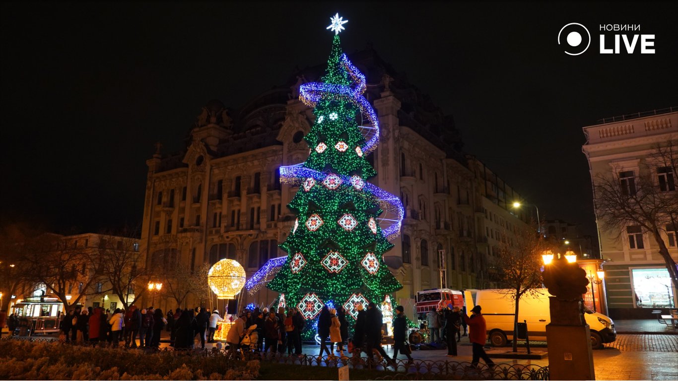 новогодняя елка в Одессе