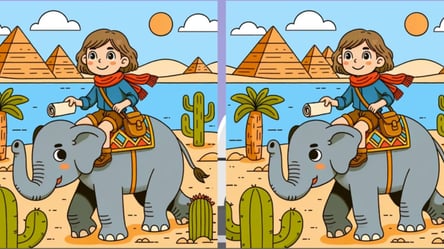 Слона не помітити важко, але потрібно знайти три відмінності за 12 секунд - 285x160