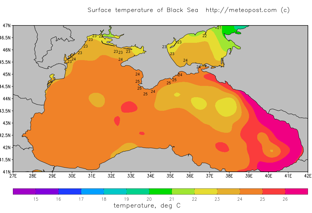 Температура Чорного моря