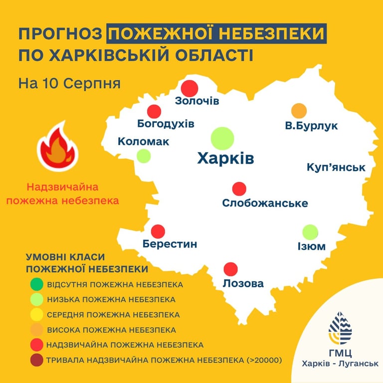 Пожежна небезпека на Харківщині