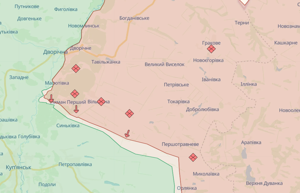 Карта бойових дій від Deepstate