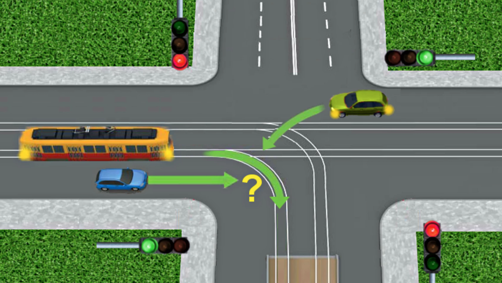 Тест з ПДР: хто за ким проїде перехрестя?