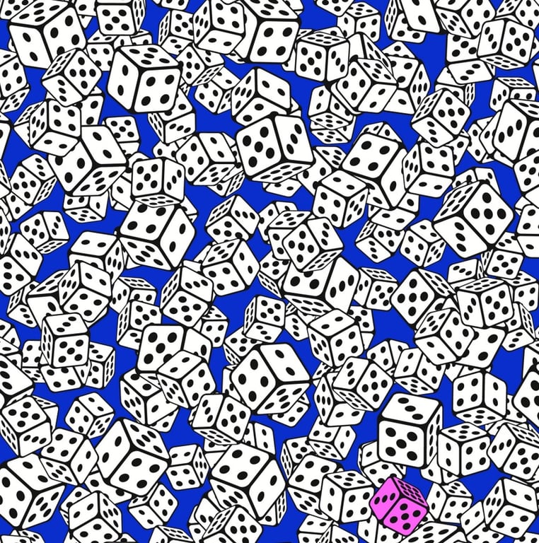 Интересная оптическая головоломка с игральными кубиками - найдите аномалию за 15 секунд - фото 2