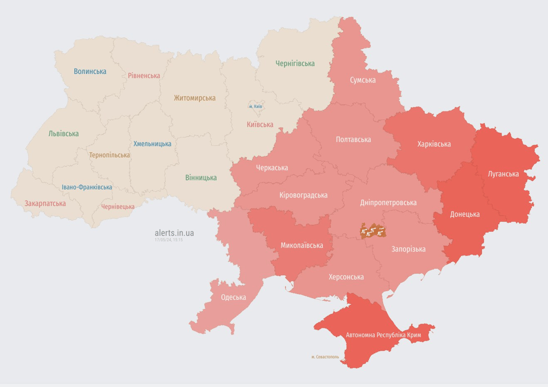 Мапа повітряних тривог