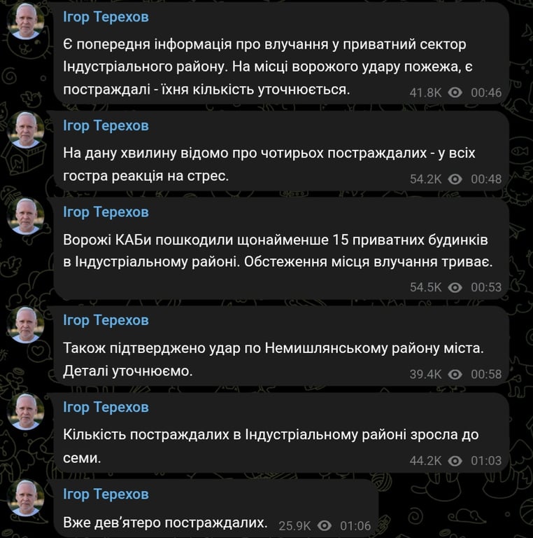 Обстрел Харькова ночью 21 октября 2025 года