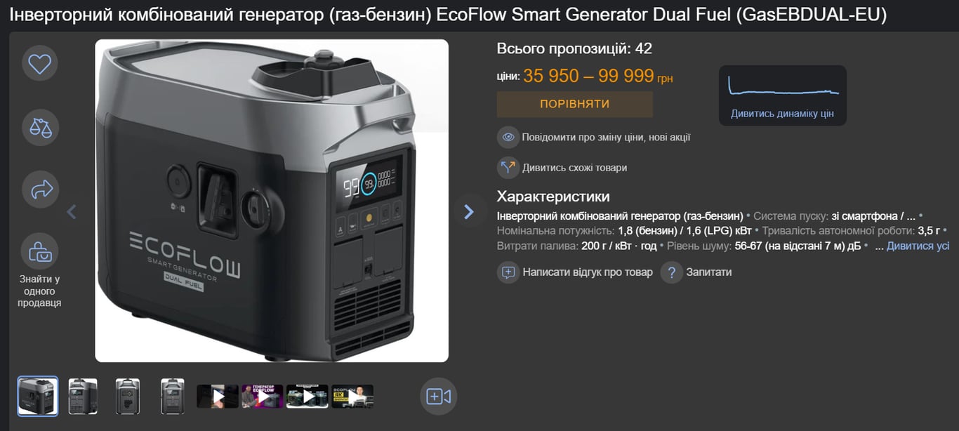 Ціни на генератори в Україні станом на липень 2024