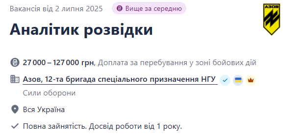 В "Азові" потрібні аналітики розвідки — які умови - фото 1