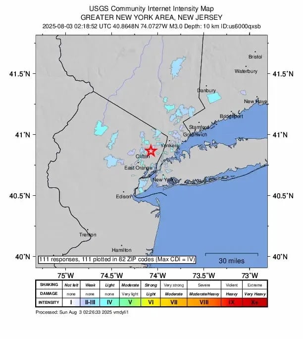 У Нью-Йорку та Нью-Джерсі стався землетрус