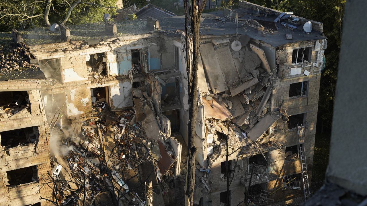 The aftermath of the shelling of Kyiv on June 23