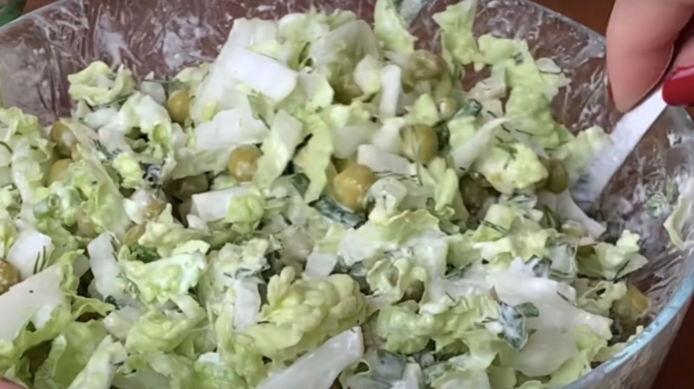 диетический рецепт салата с пекинской капустой