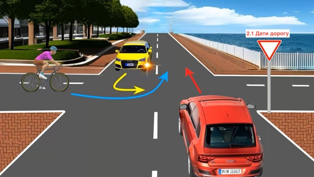 Тест з ПДР: хто проїде перехрестя останнім?