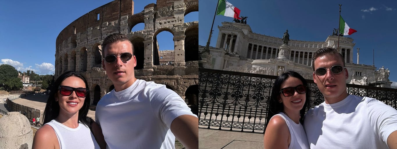 Андрій Лунін із дружиною