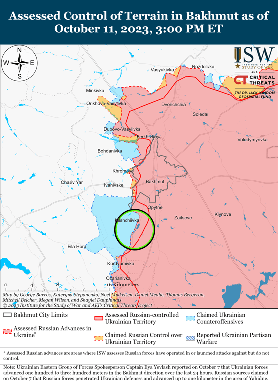 Карта бойових дій на 12 жовтня