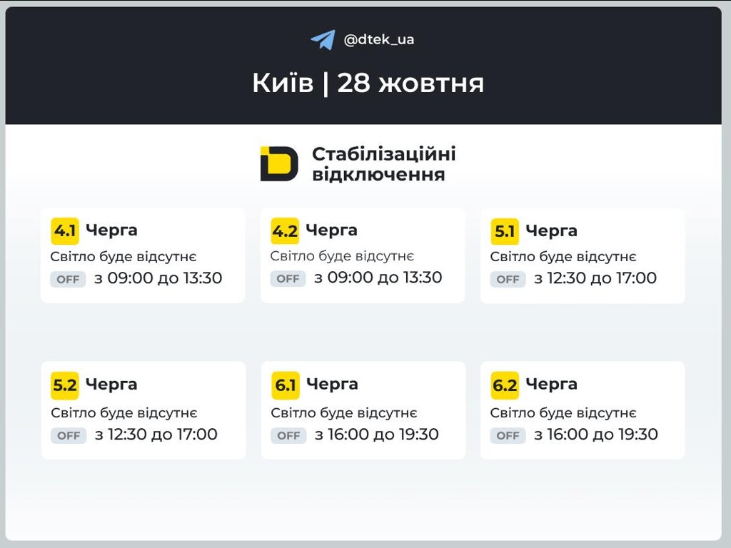 Коли перестануть виключати світло 2025