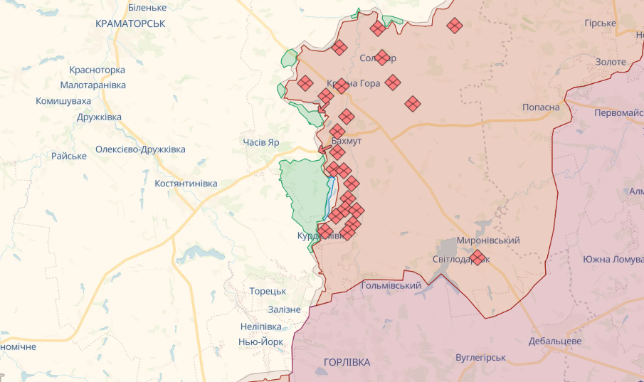 Карта боевых действий на 28 октября