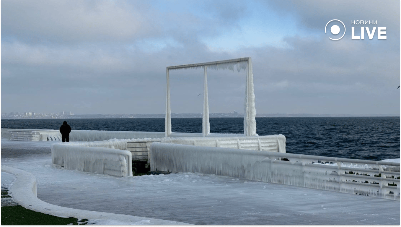 В Одесі замерзло узбережжя