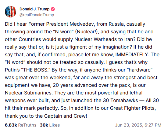 Medvedev's nuclear threats met with the sharp Trump reaction — photo 2