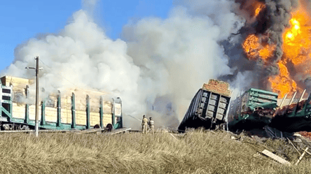 В РФ столкнулись поезд и грузовик — горят вагоны с бензином - 285x160