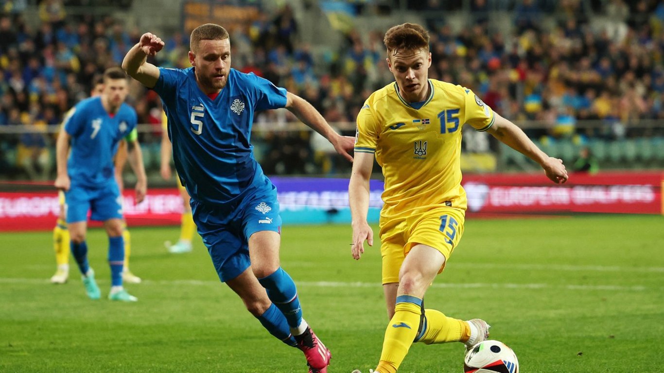 Циганков зрівняв рахунок у матчі Україна — Ісландія