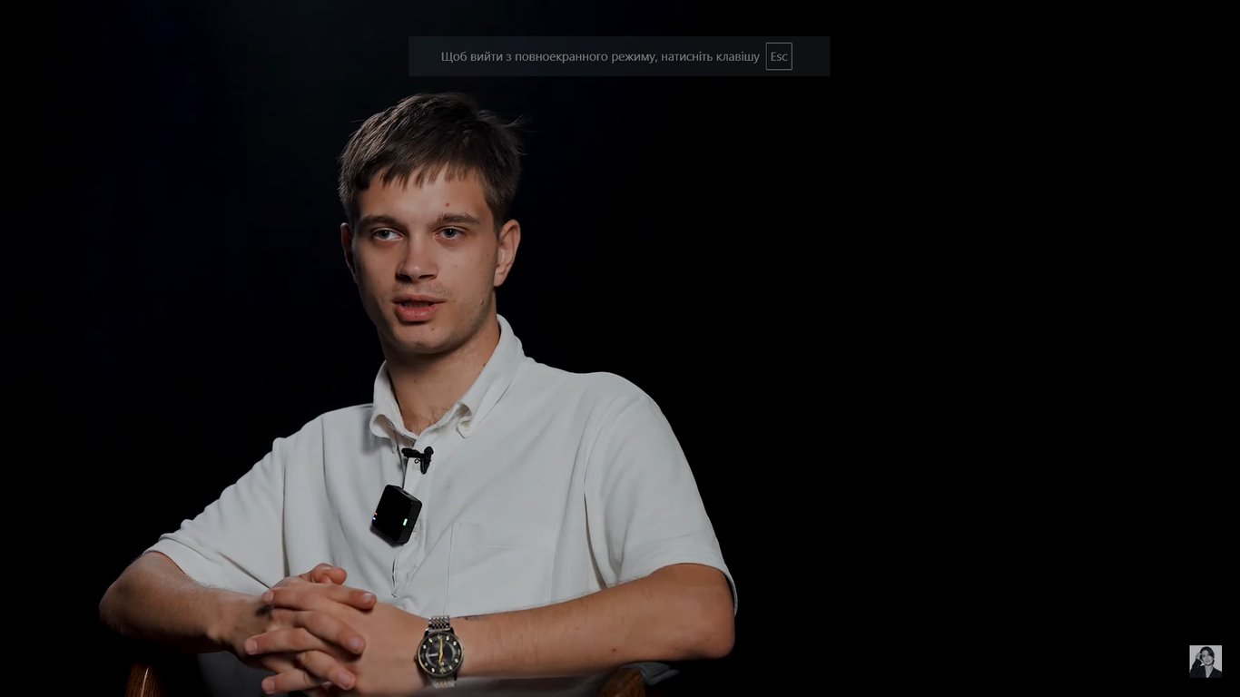 Богдан Ермохин, похищенный русскими из Мариуполя. Фото: скриншот