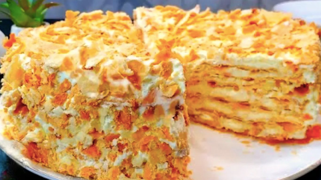 Новый рецепт торта Наполеон Мечта: крем, как мороженое