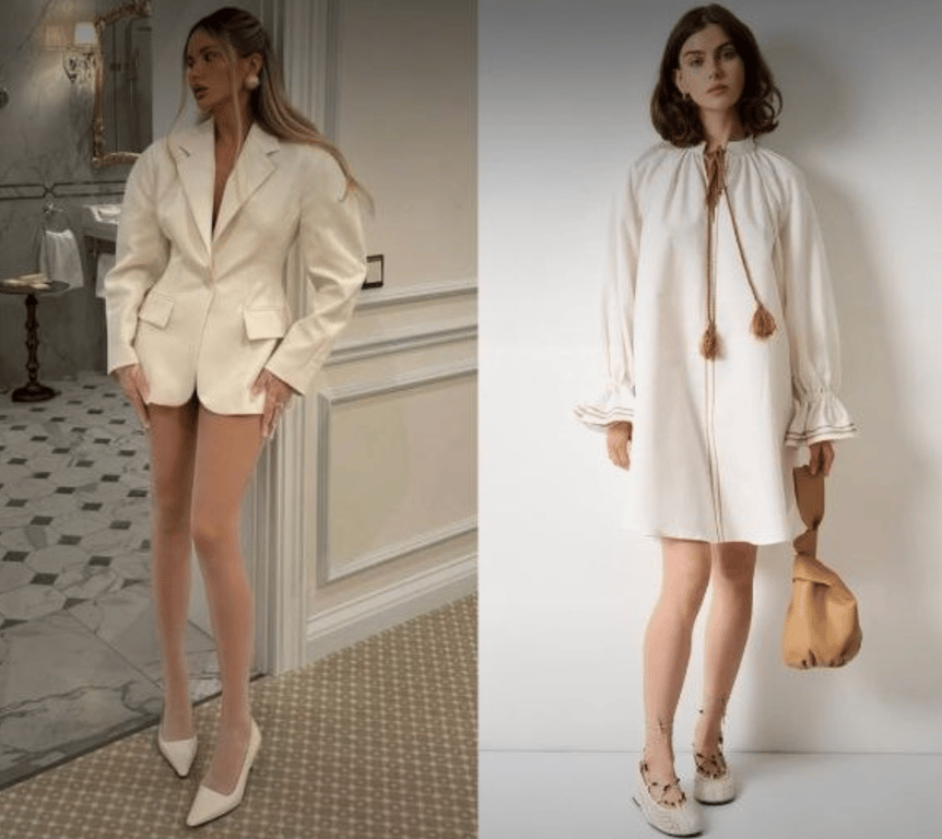 Молочний колір додає образу ніжності