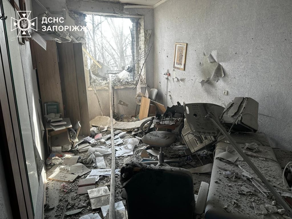 Російський удар по Запоріжжю 1 лютого