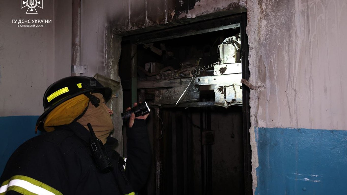 В Харькове мужчина погиб во время пожара в лифте