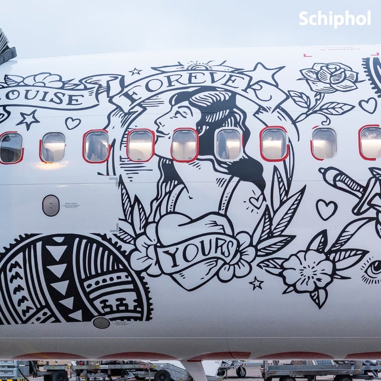 В Нідерландах показали перший в світі літак у татуюваннях - фото 2